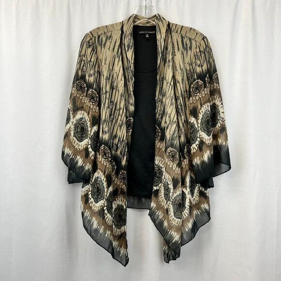 Sara Michelle Womens Multicolor Open Front Cardigan Shrug Top Size Small - Picture 1 of 9